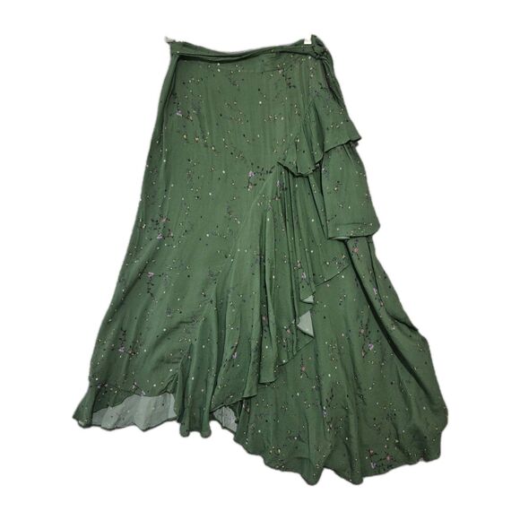 Preen Line By Thornton Bregazzi Women's Green Waterfall Wrap Skirt XS - Picture 4 of 9